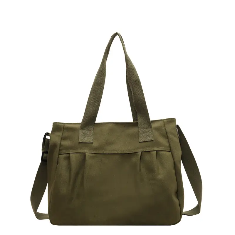 Women's Green Canvas Shoulder Bag 2024 New Work Commute — feature 45