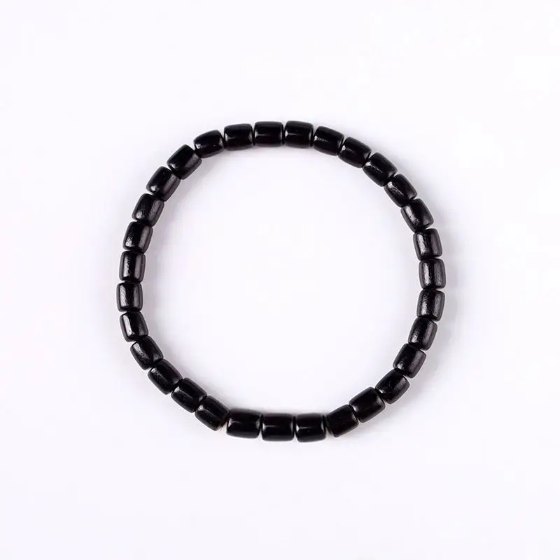 Natural Black Sandalwood Peacock Stone Bracelet - Image 2