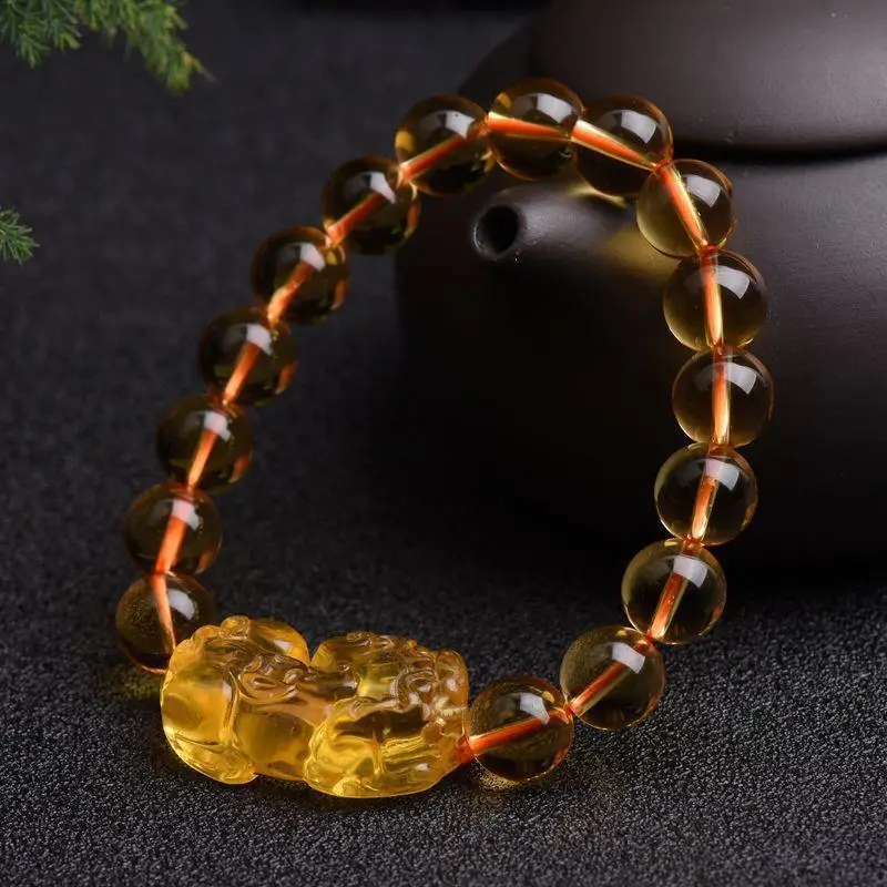Golden Crystal Pixiu Bracelet for Men Women - Image 4