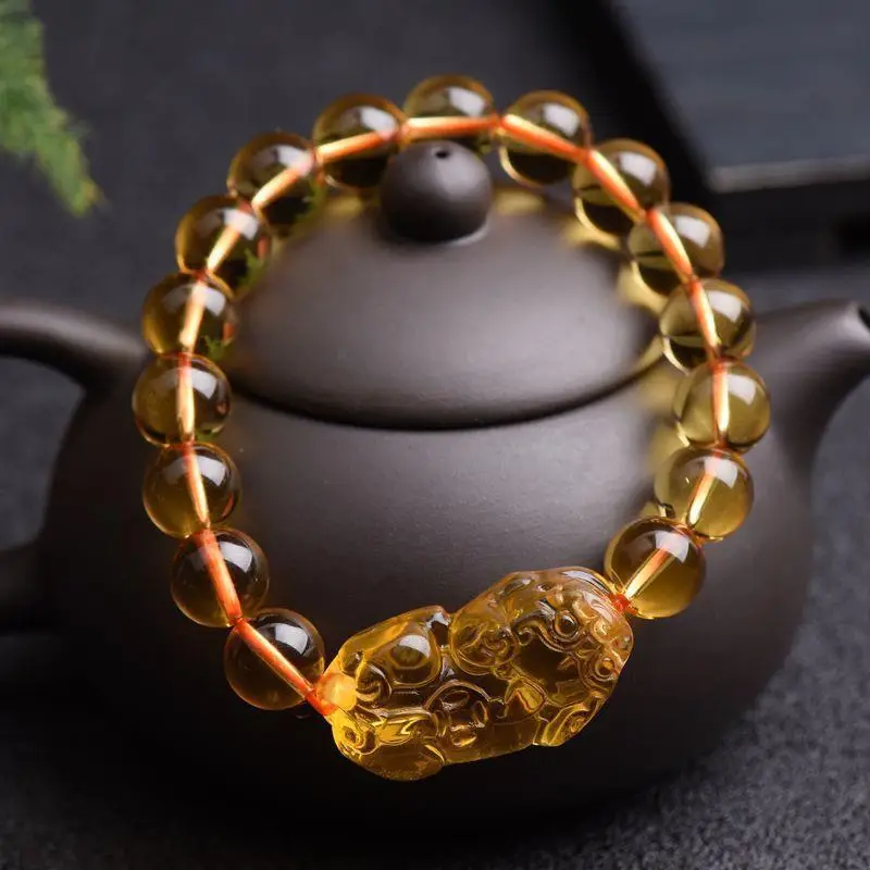 Golden Crystal Pixiu Bracelet for Men Women - Image 5