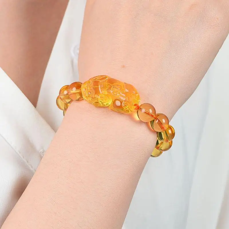 Golden Crystal Pixiu Bracelet for Men Women - Image 6