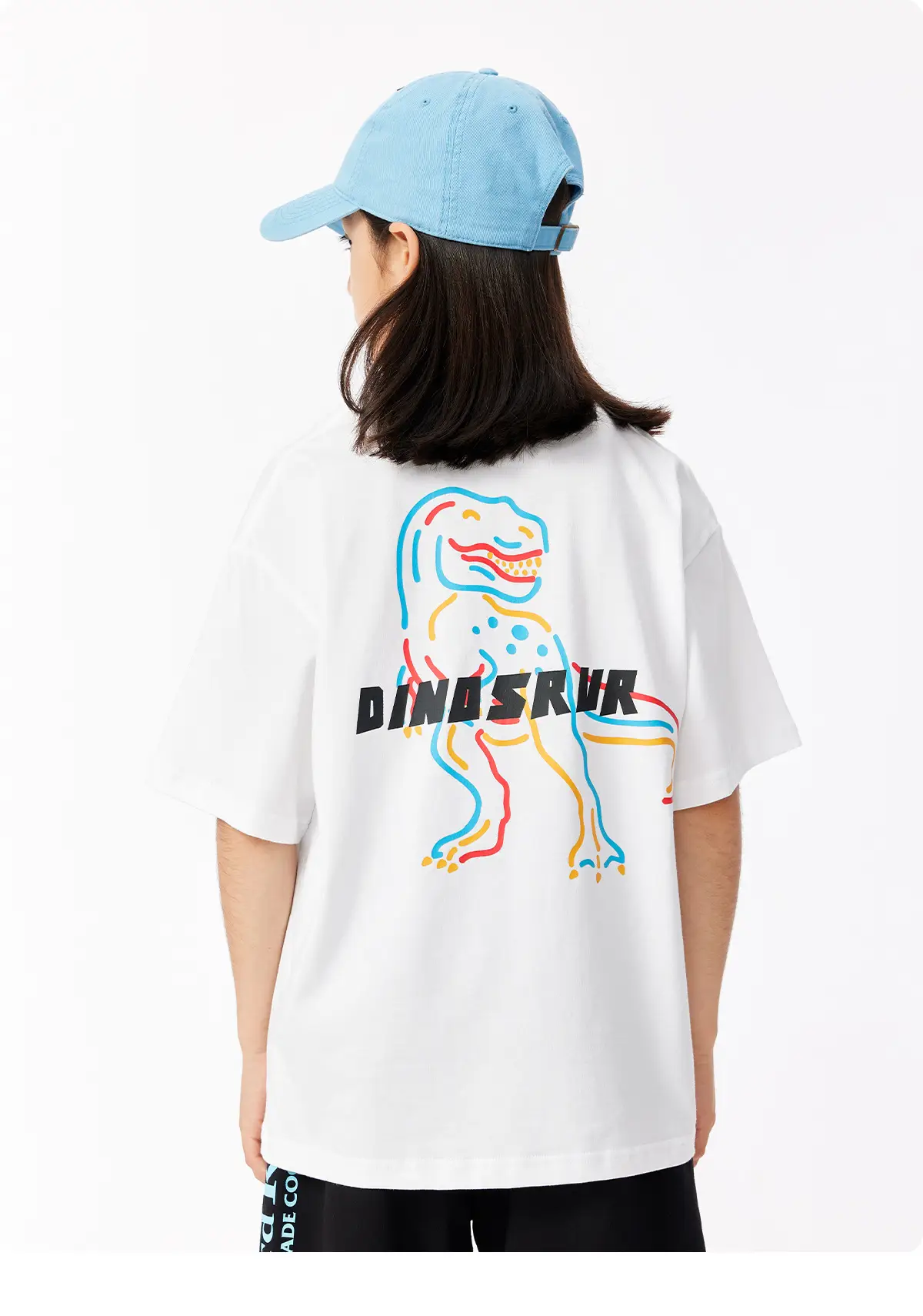 Kids Dinosaur Printed Cotton T-Shirt Olive Green — feature 23