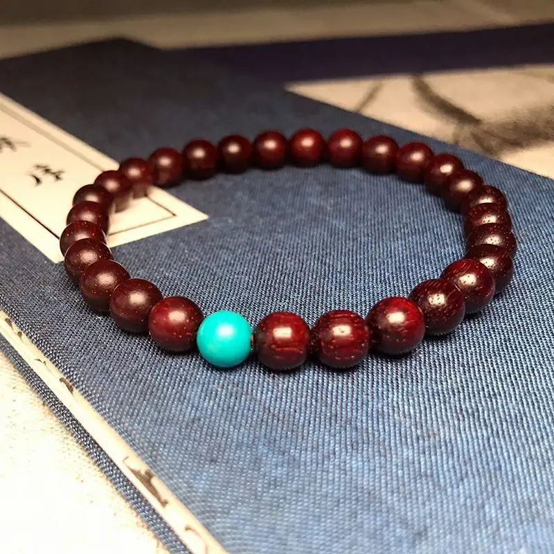 Tan Chao Red Sandalwood Bracelet Single Circle Female — feature 22