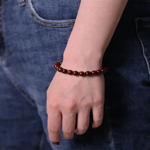 Tan Chao Red Sandalwood Bracelet Single Circle Female — feature 24
