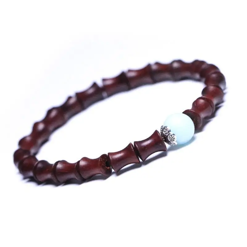 Tan Chao Red Sandalwood Bracelet Single Circle Female — feature 29
