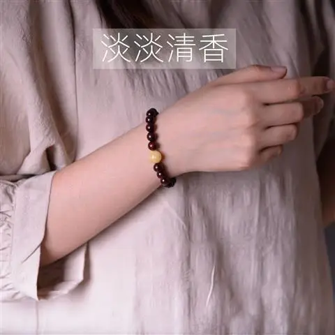 Tan Chao Red Sandalwood Bracelet Single Circle Female - Image 11