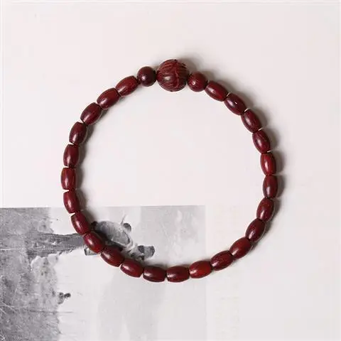 Tan Chao Red Sandalwood Bracelet Single Circle Female - Image 3