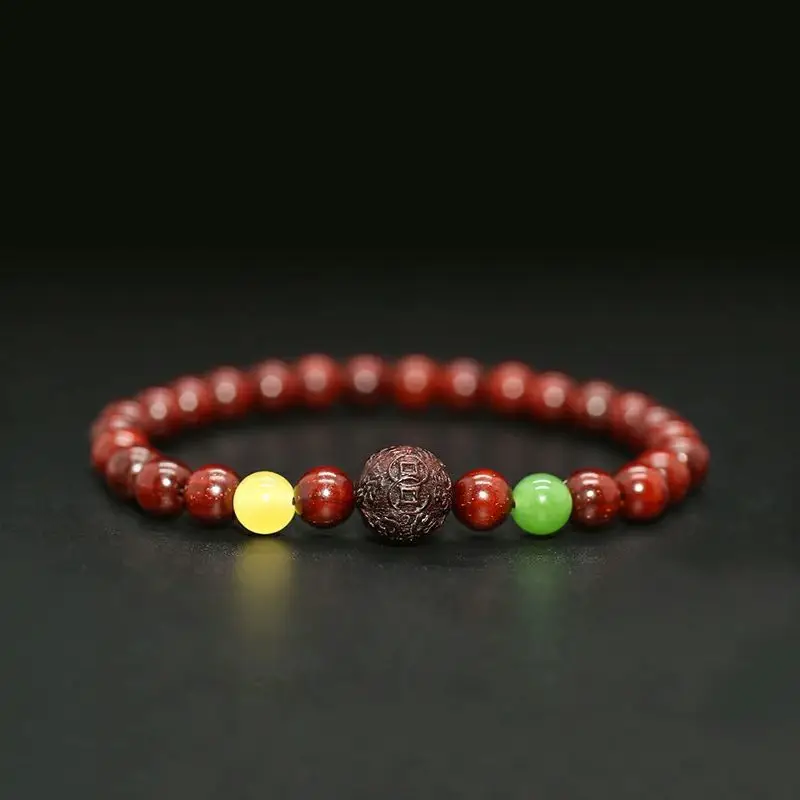 Tan Chao Red Sandalwood Bracelet Single Circle Female - Image 26