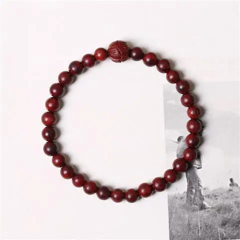 Tan Chao Red Sandalwood Bracelet Single Circle Female - Image 5