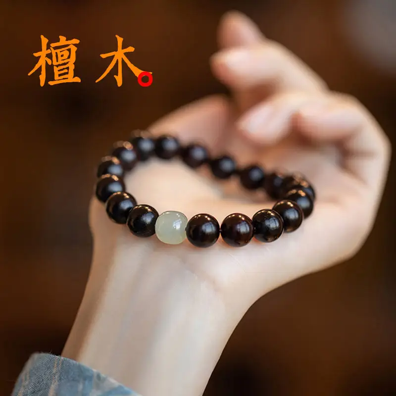 Rosewood Buddha Beads Bracelet for Men Women - Image 4