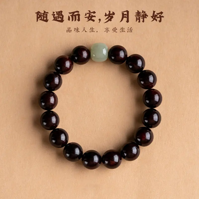 Rosewood Buddha Beads Bracelet for Men Women - Image 5