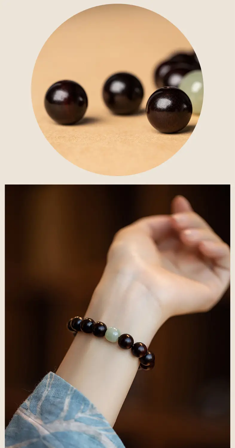 Rosewood Buddha Beads Bracelet for Men Women — feature 2