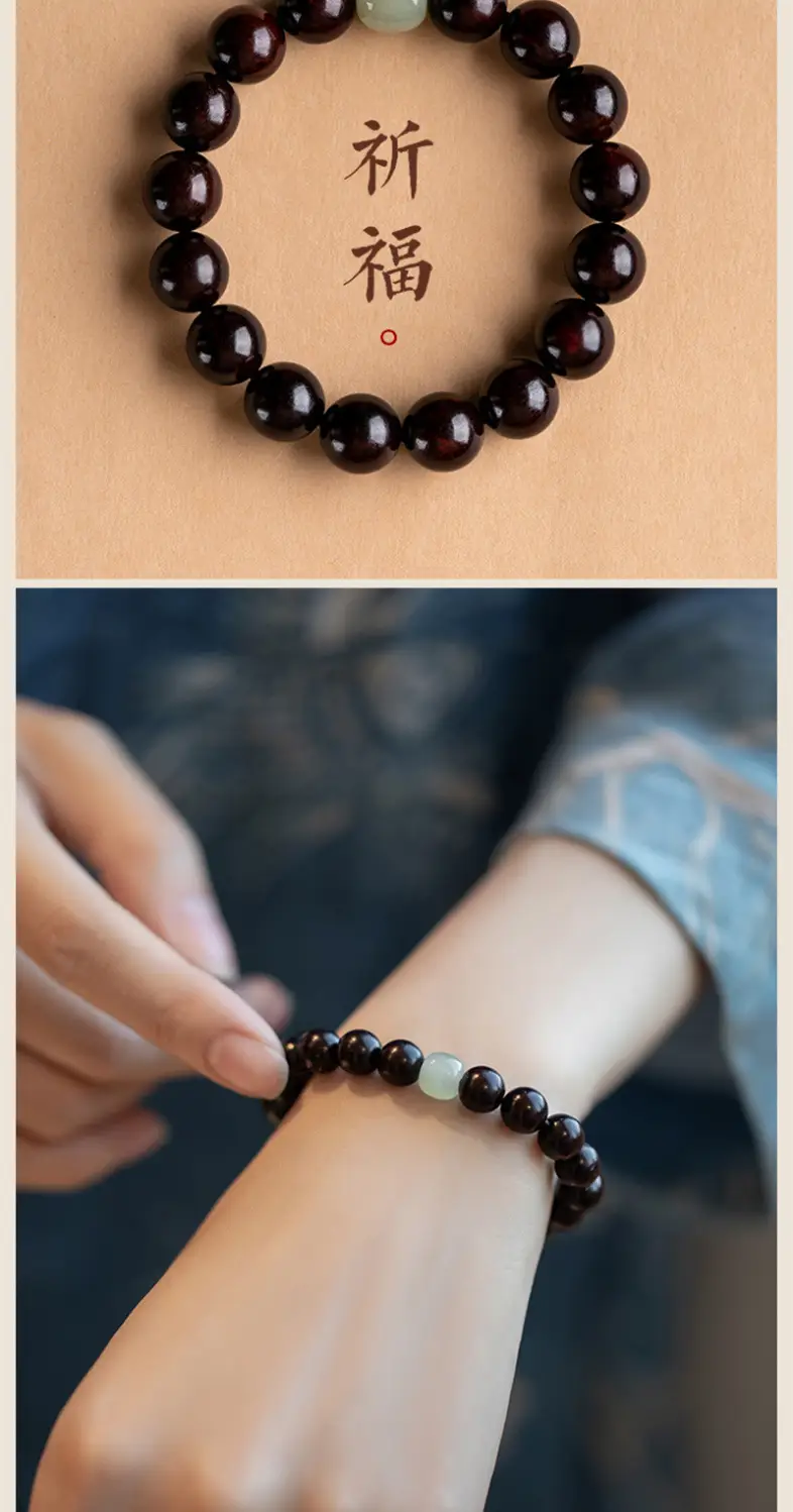 Rosewood Buddha Beads Bracelet for Men Women — feature 8