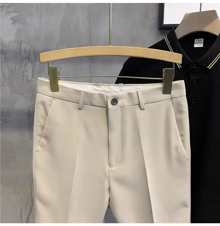 Men White Slim Fit Shorts with Black Polo Top — feature 12