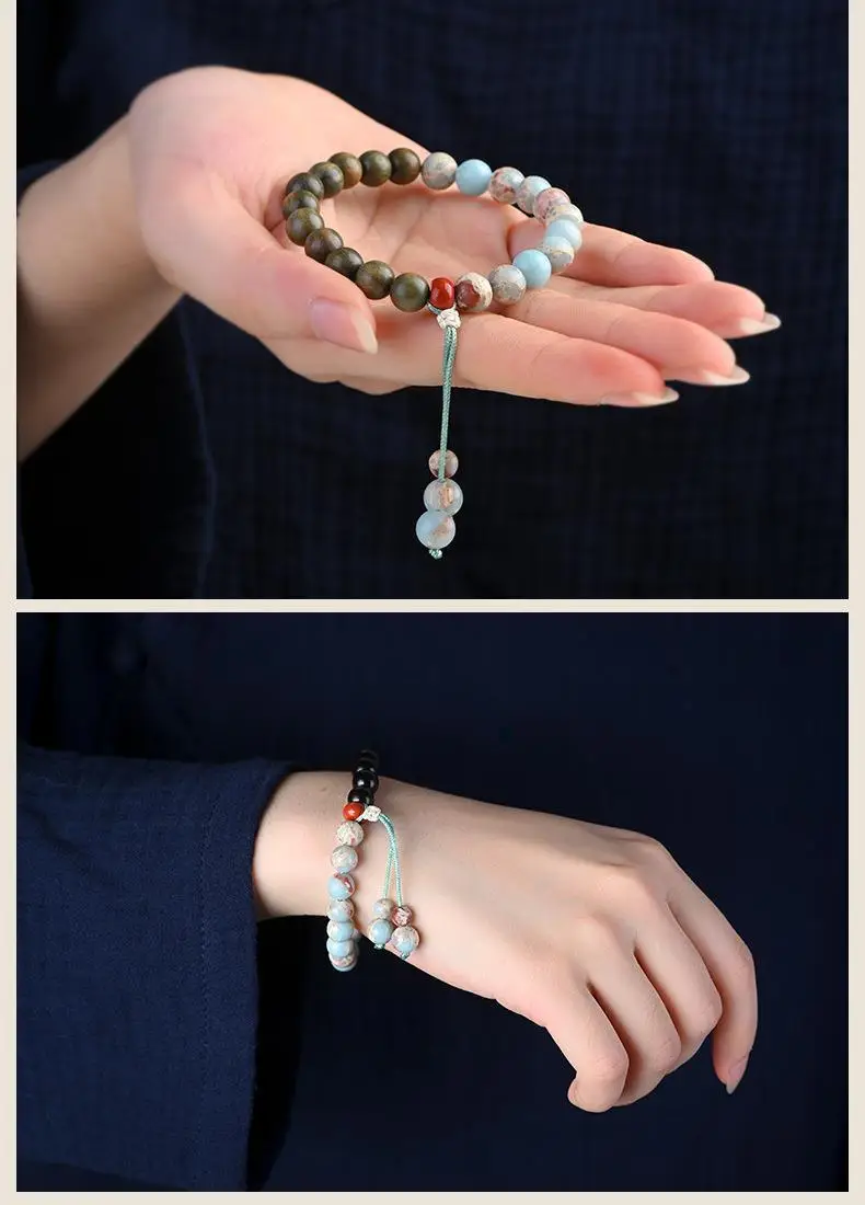 8mm Wooden Zen Stone Bracelet for Men Women — feature 14