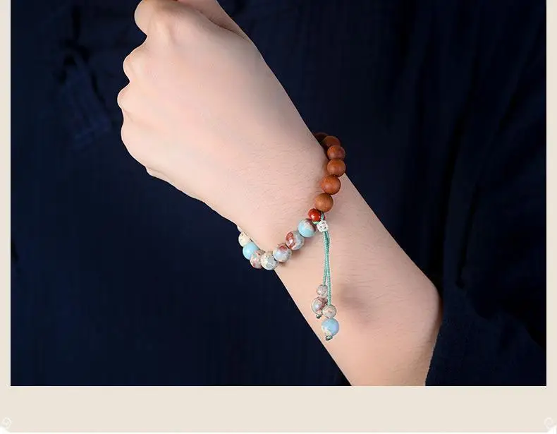 8mm Wooden Zen Stone Bracelet for Men Women — feature 15