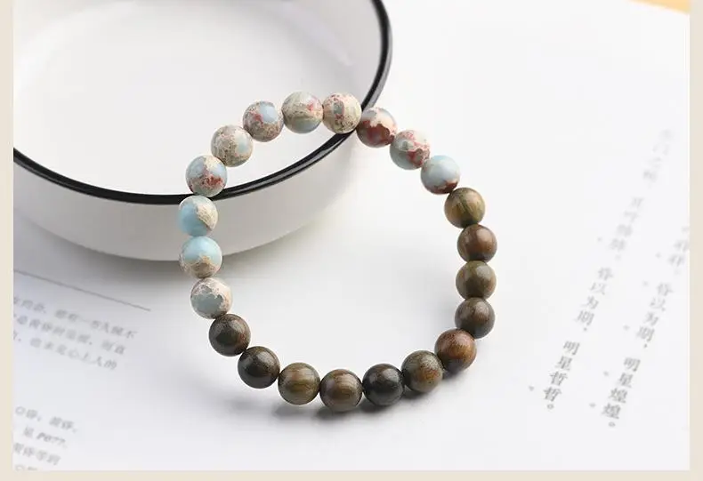 8mm Wooden Zen Stone Bracelet for Men Women — feature 9