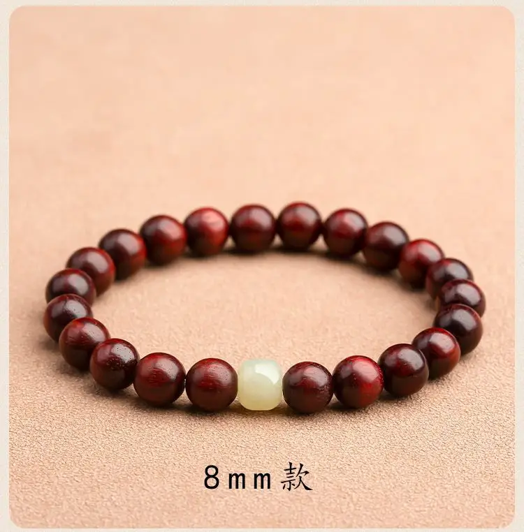 Authentic Small-Leaf Red Sandalwood Bracelet for Men — feature 12