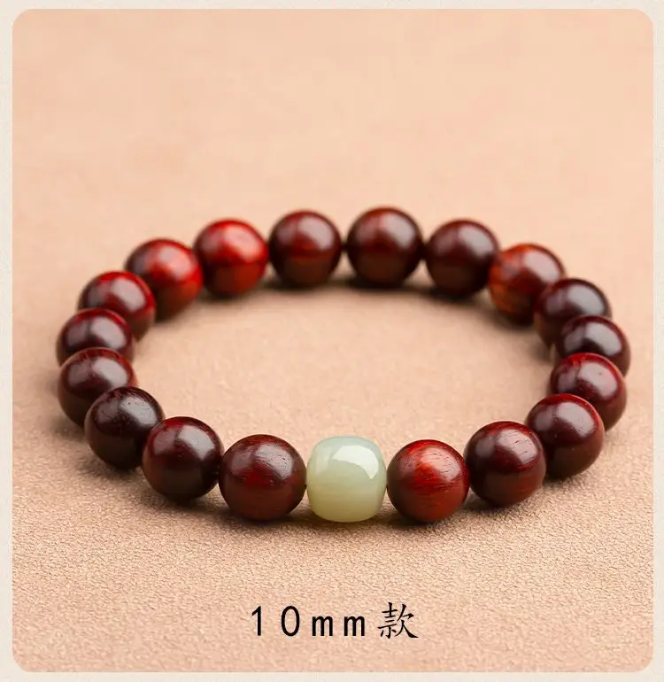 Authentic Small-Leaf Red Sandalwood Bracelet for Men — feature 13