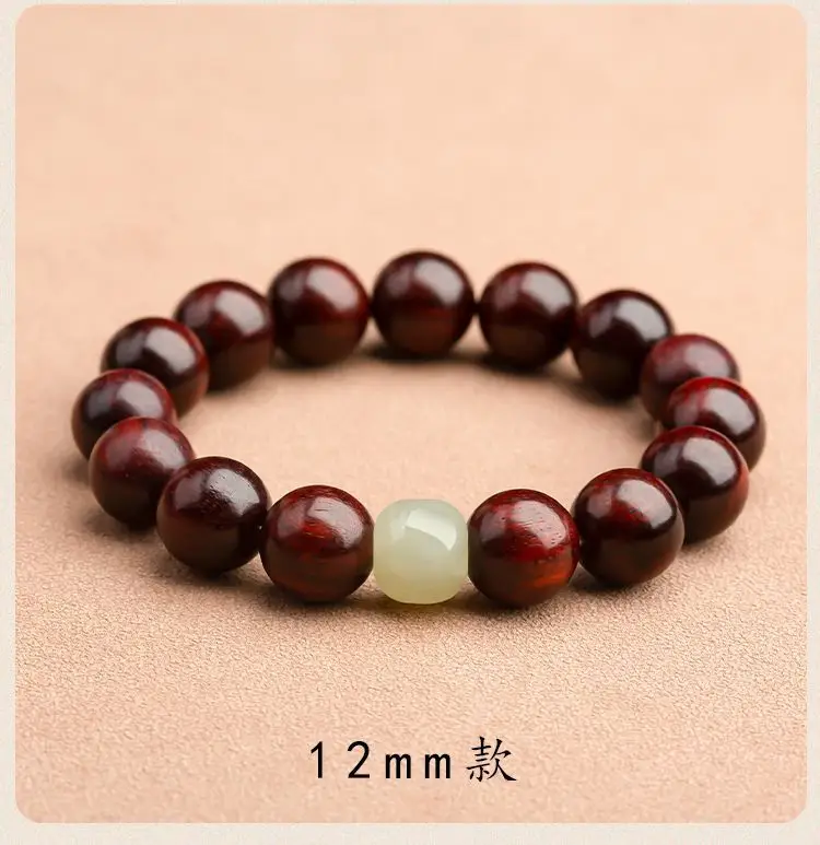 Authentic Small-Leaf Red Sandalwood Bracelet for Men — feature 14