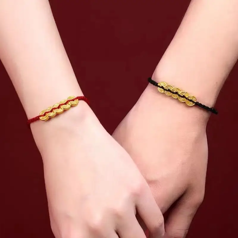 Copper Coin Sand Gold Five Emperors Bracelet — feature 6