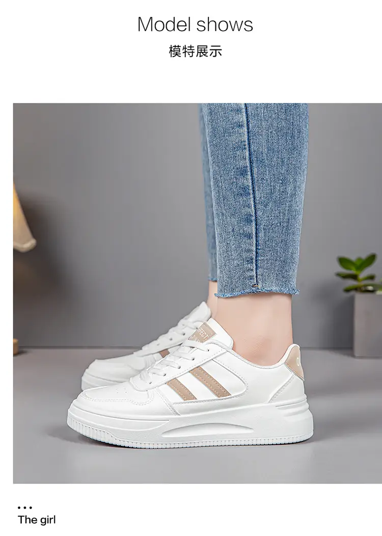 White Sneakers for Women 2026 New Spring Hot-Selling Sports Sneakers for Women Fashionable White Student Versatile Casual Shoes — feature 14