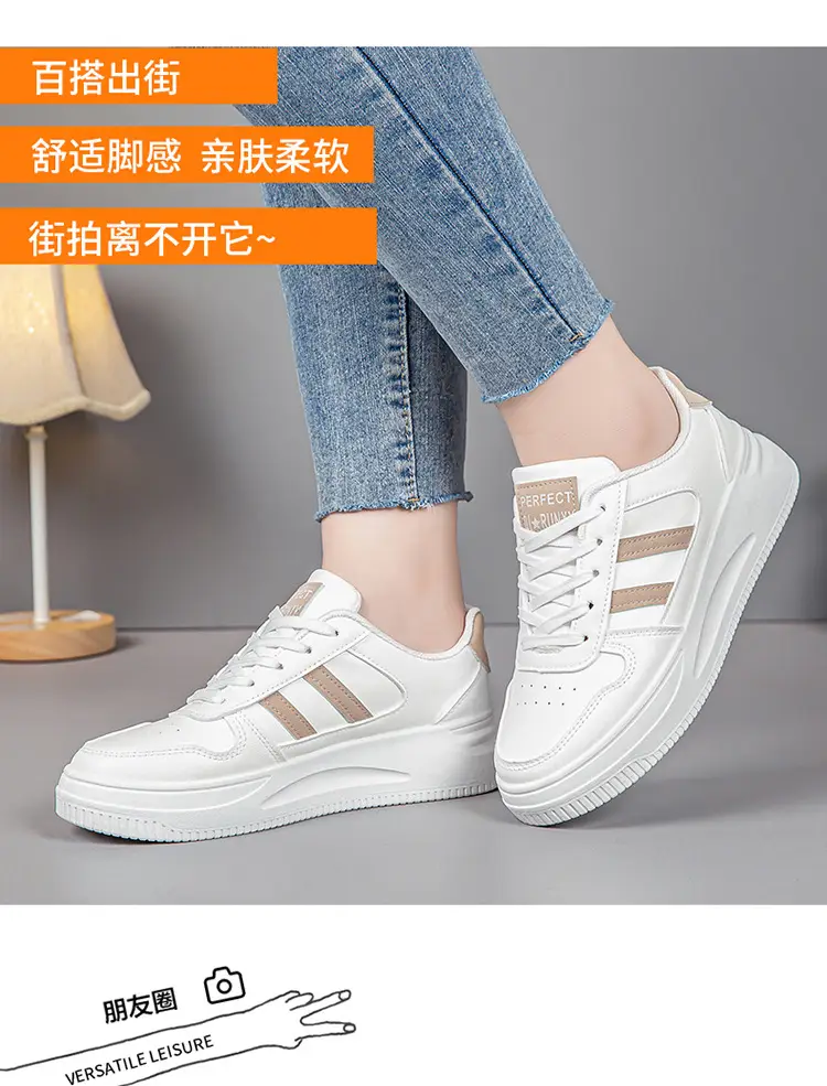 White Sneakers for Women 2026 New Spring Hot-Selling Sports Sneakers for Women Fashionable White Student Versatile Casual Shoes — feature 3