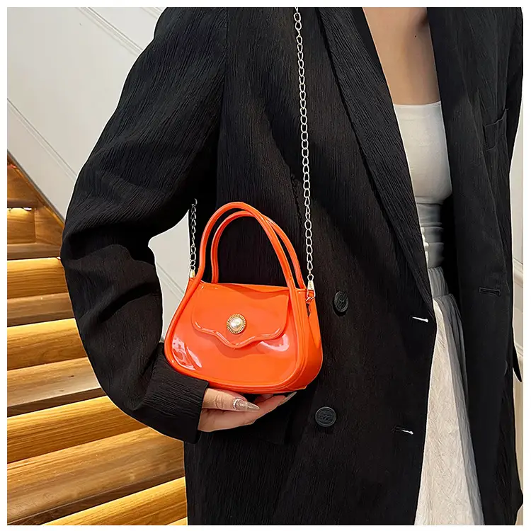 Pink Jelly Chain Shoulder Bag for Girls — feature 11