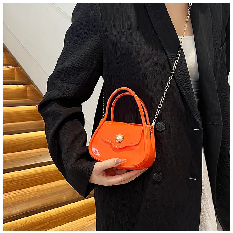 Pink Jelly Chain Shoulder Bag for Girls — feature 12