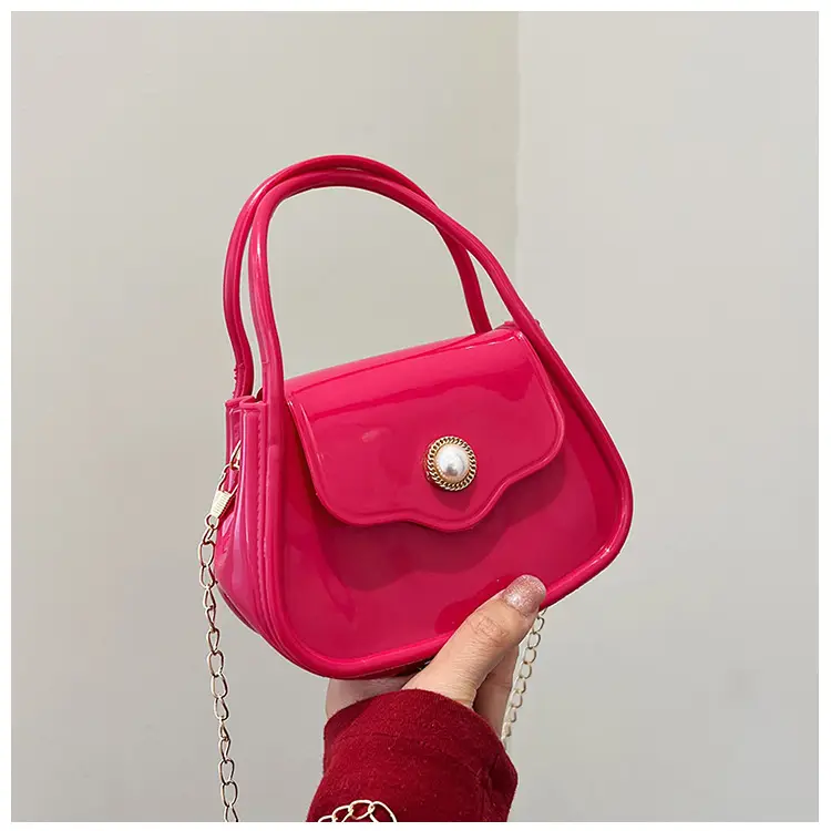 Pink Jelly Chain Shoulder Bag for Girls — feature 17