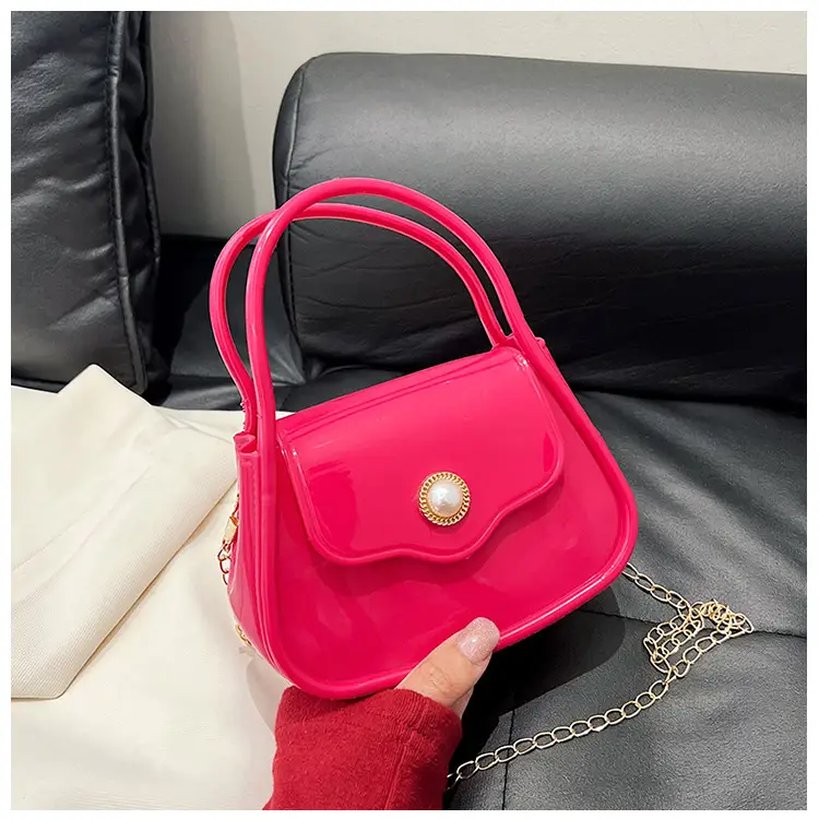 Pink Jelly Chain Shoulder Bag for Girls — feature 25