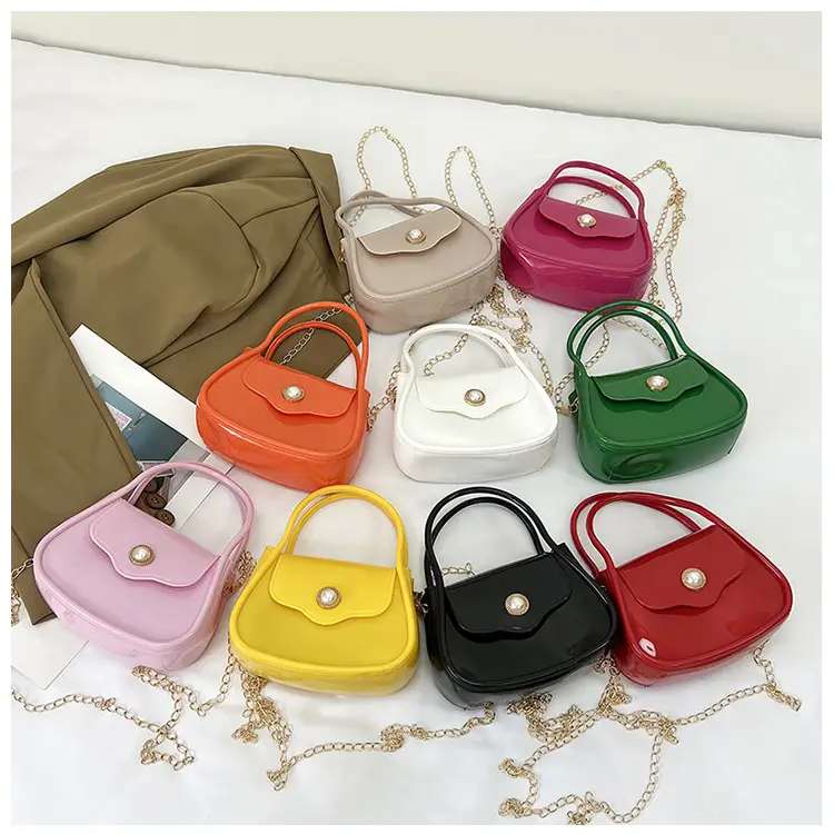 Pink Jelly Chain Shoulder Bag for Girls — feature 31