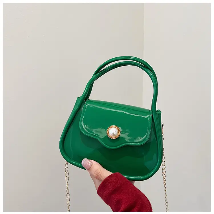 Pink Jelly Chain Shoulder Bag for Girls - Image 6