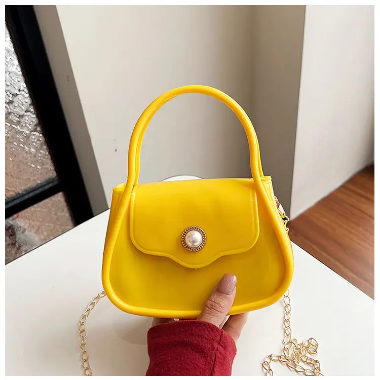 Pink Jelly Chain Shoulder Bag for Girls - Image 7