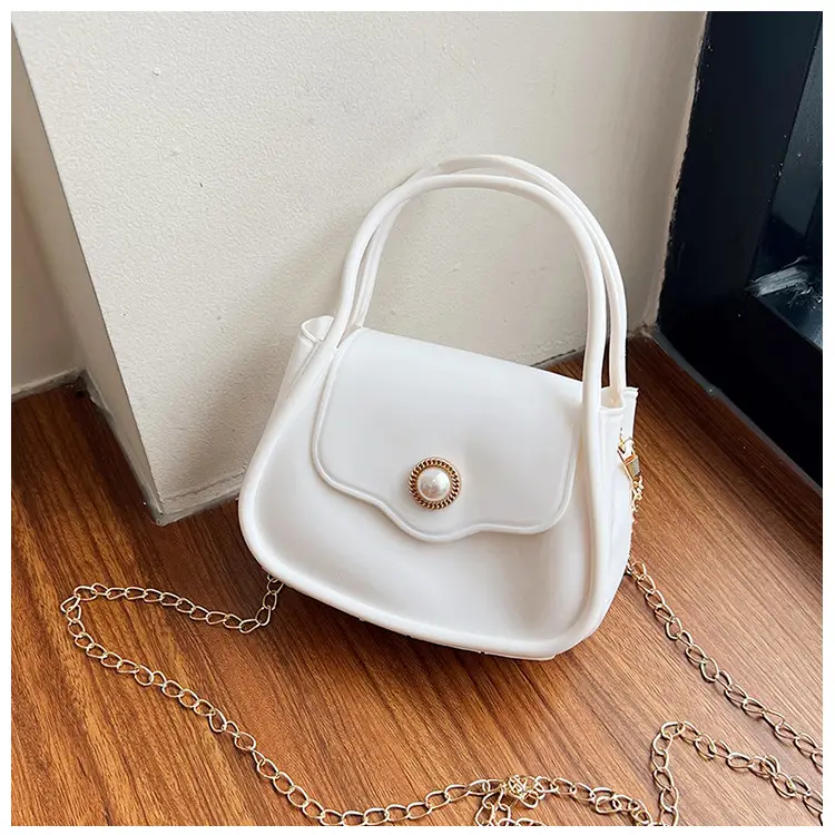Pink Jelly Chain Shoulder Bag for Girls - Image 8