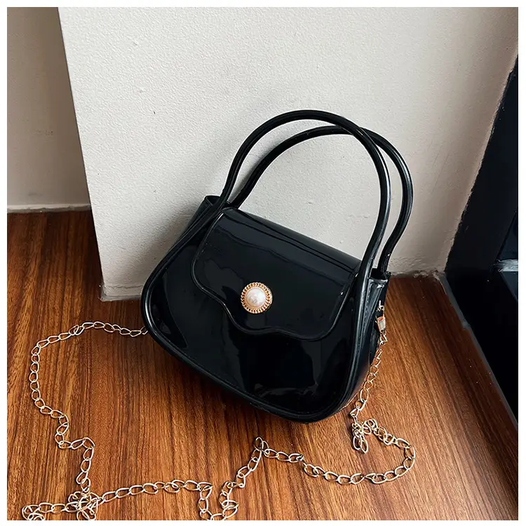 Pink Jelly Chain Shoulder Bag for Girls - Image 9