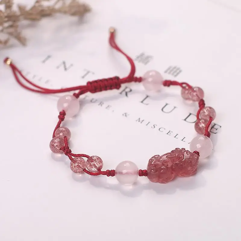 Peach Blossom Crystal Bracelet for Women - Image 3