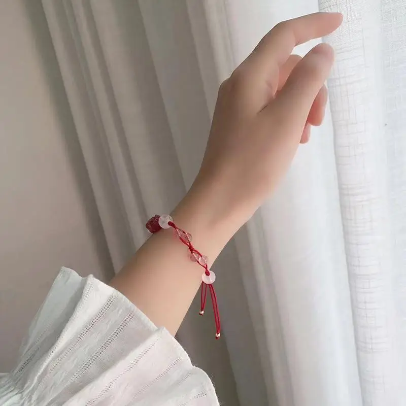 Peach Blossom Crystal Bracelet for Women - Image 5