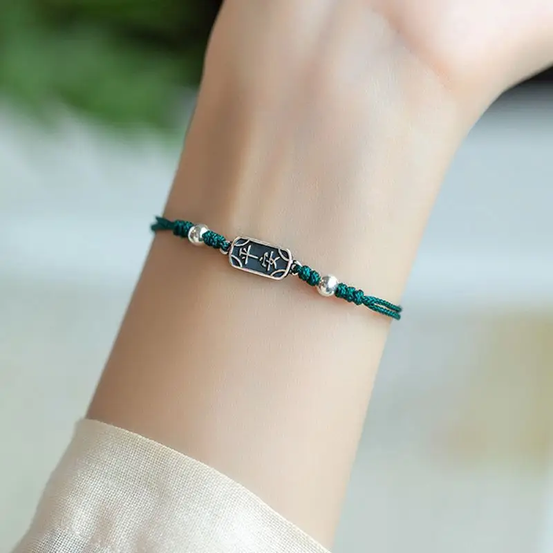 Adjustable Braided Sterling Silver Anklet for Men Women - Image 5