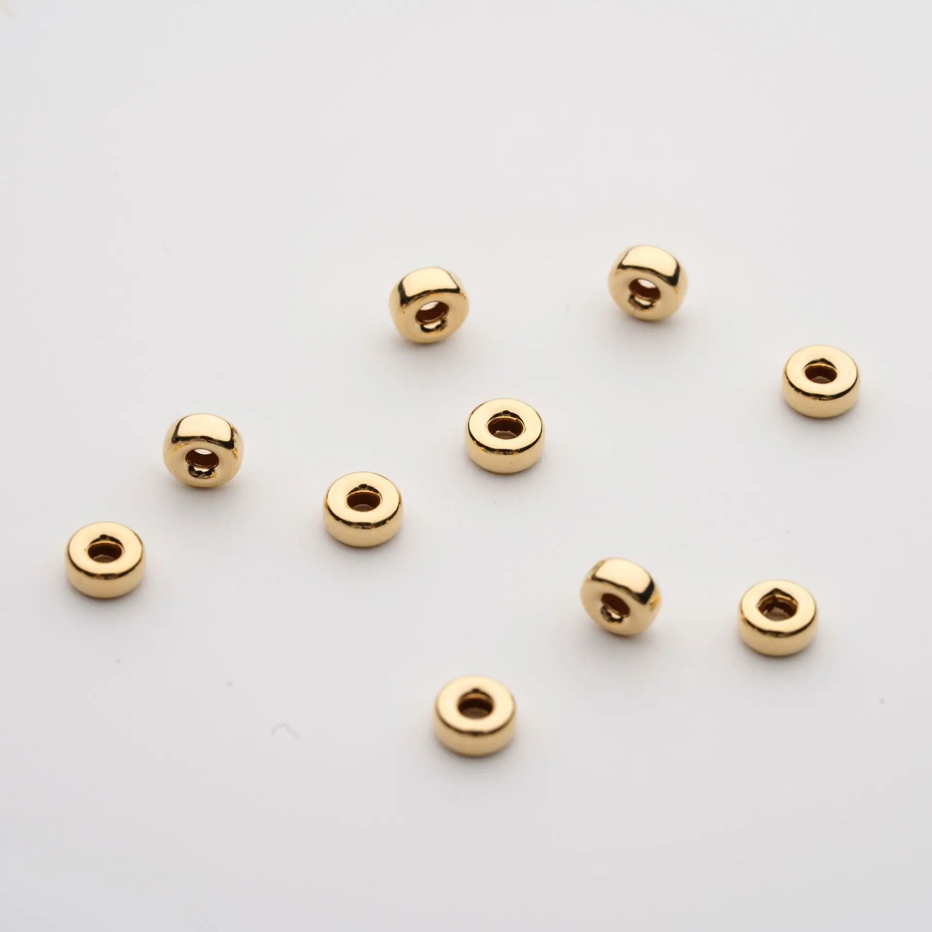 18K Gold Separator Beads Abacus Triangle Square Beads — feature 5
