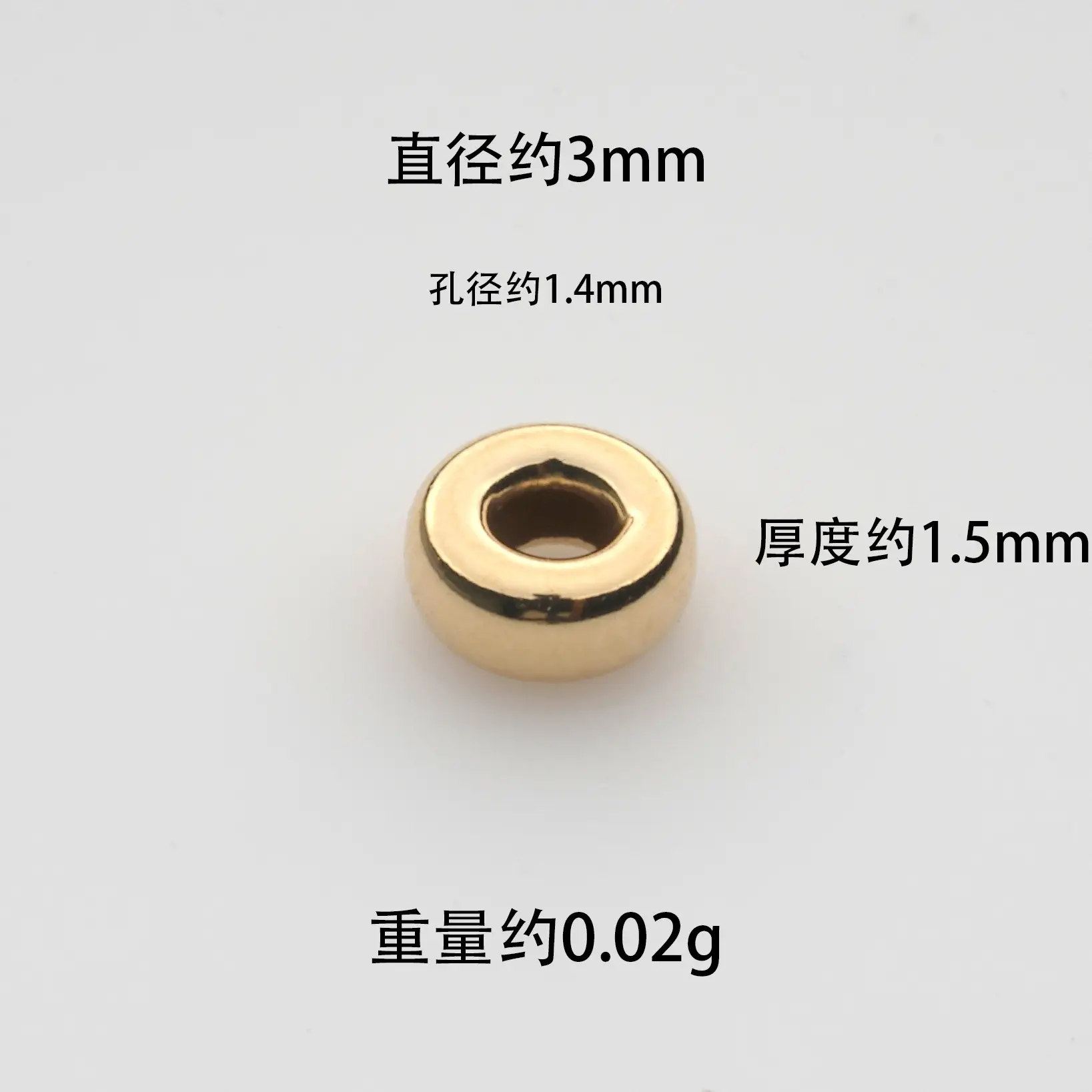 18K Gold Separator Beads Abacus Triangle Square Beads - Image 3
