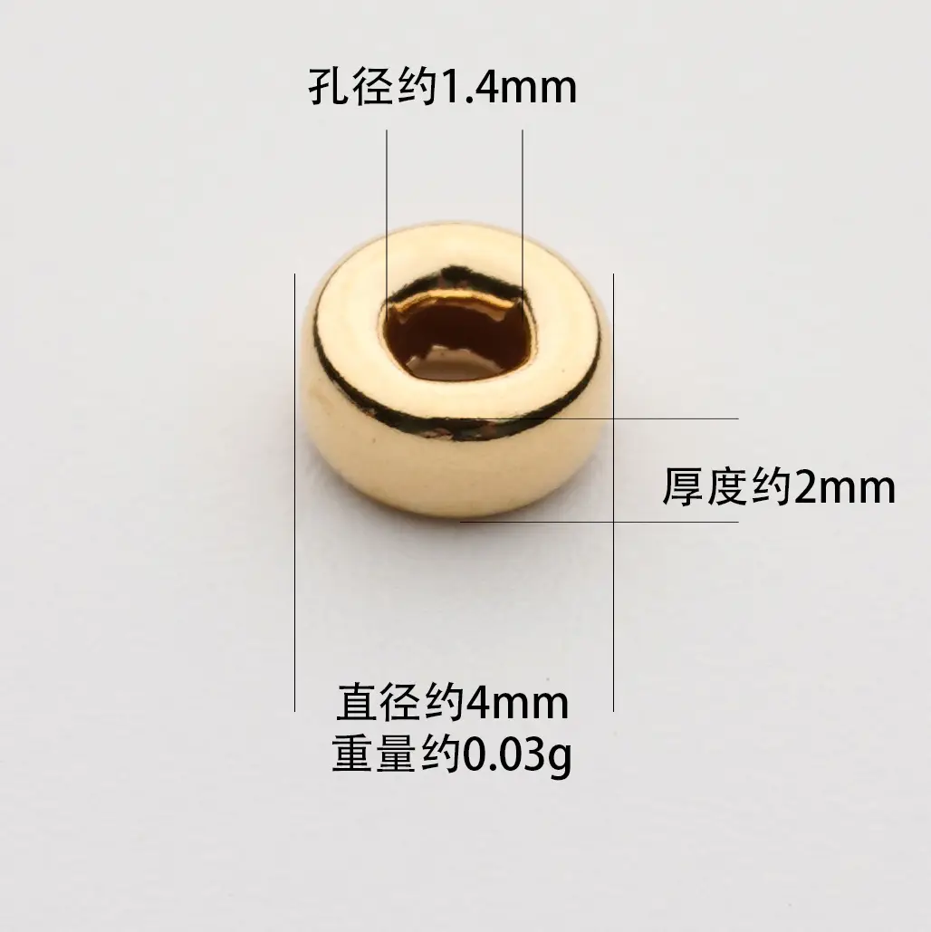 18K Gold Separator Beads Abacus Triangle Square Beads - Image 5