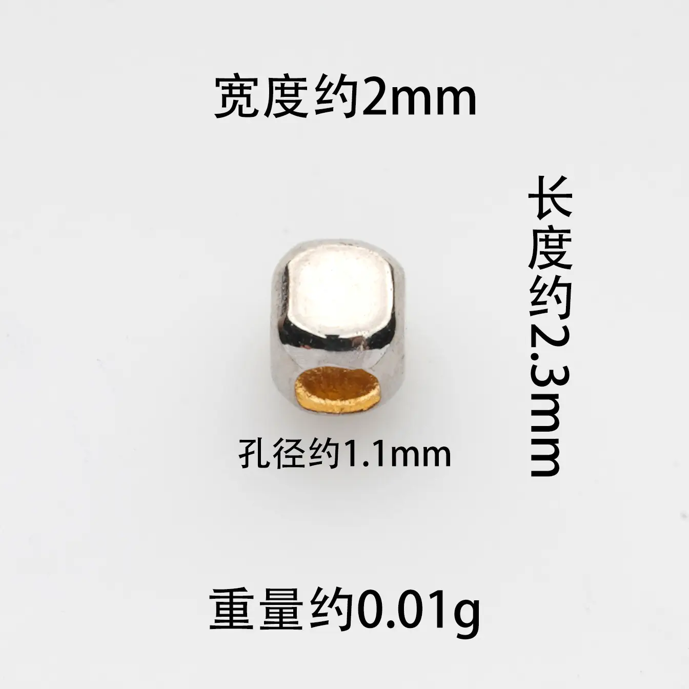 18K Gold Separator Beads Abacus Triangle Square Beads - Image 8