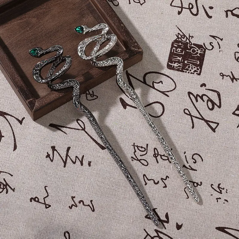 Spirit Snake Hairpin with Diamond Engraving - Image 4