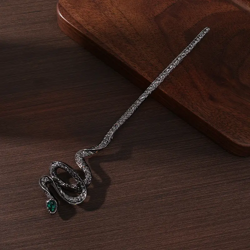 Spirit Snake Hairpin with Diamond Engraving - Image 5