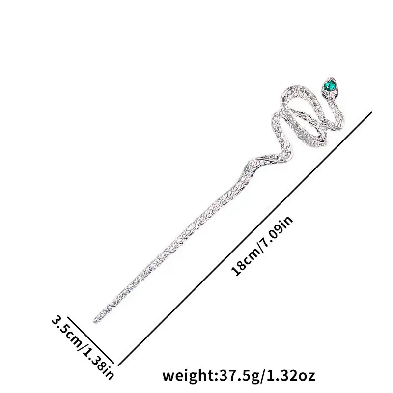 Spirit Snake Hairpin with Diamond Engraving — feature 2