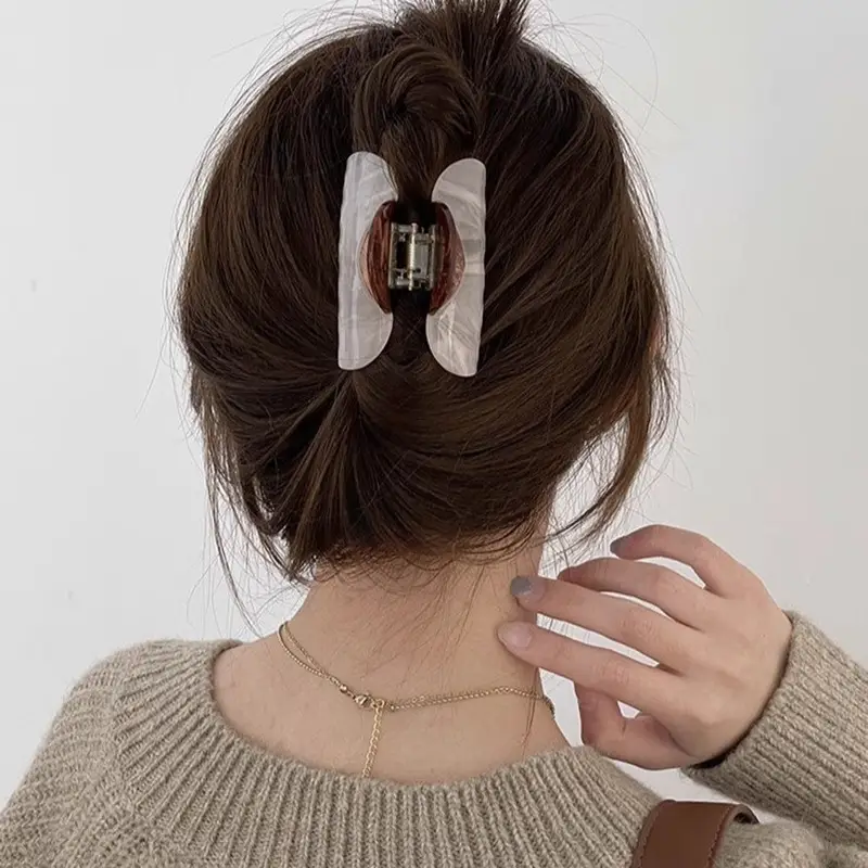 Marble Texture Hair Clips for Short Hair