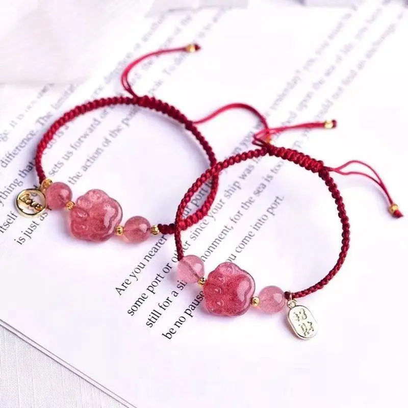 Red Crystal Cat Claw Bracelet for Women — feature 1
