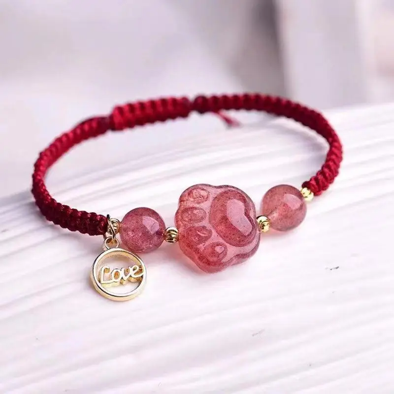 Red Crystal Cat Claw Bracelet for Women — feature 2