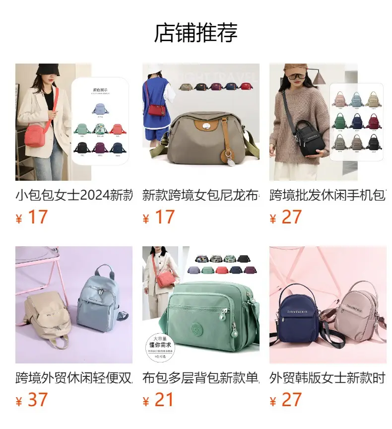 New Niche Design Fashion Nylon Canvas Shoulder Bag — feature 1